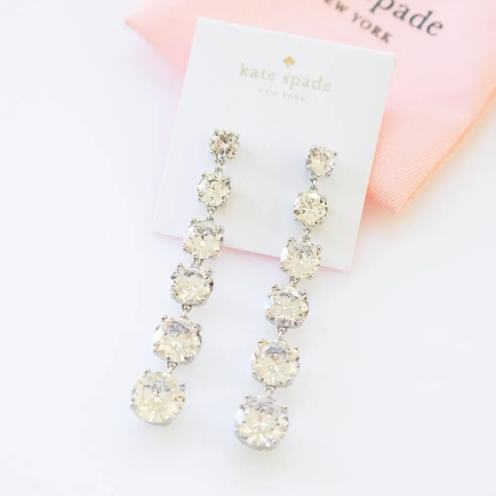 Kate Spade Candy Shop Linear Earrings Silver